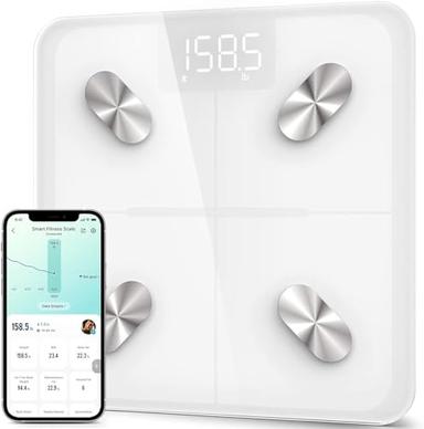 Etekcity Body Fat Scale, Digital Smart Bathroom Scale for weight body fat,  BMI and Weight Loss, Sync 13 Data with Other Fitness Apps, 400 lbs